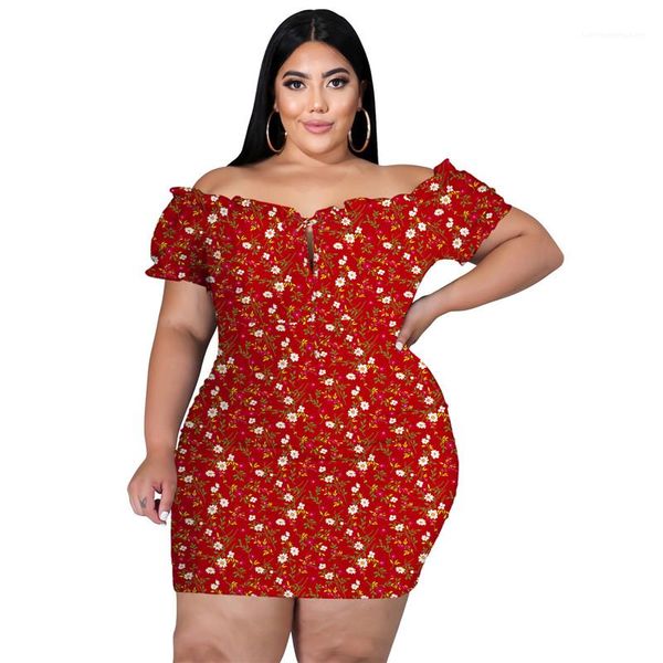 short sleeve strapless print dresses fashion plus size women clothing womens designer plus size dress sexy, Black;gray
